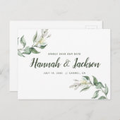 Save the Date *Schöne Grünanlage* Postkarte (Vorne/Hinten)