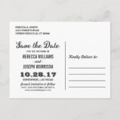 Save the Date - Schönes Retro Las Vegas Foto Ankündigungspostkarte (Rückseite)