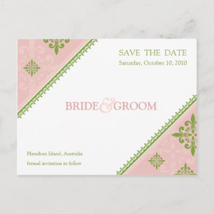 SAVE THE DATE:: Schräge 10 Ankündigungspostkarte