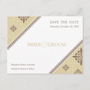 SAVE THE DATE:: Schräge 9 Ankündigungspostkarte