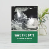 Save the Date Schwangerschaftsankündigung Ankündigung (Stehend Vorderseite)