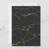 Save The Date | Schwarz und Gold Marmor (Rückseite)