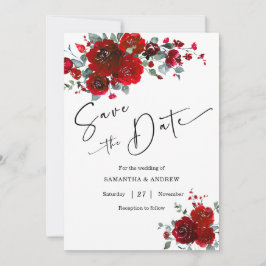 Save the Date schwarz und rot Einladung