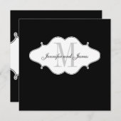 Save the Date Schwarz-Weiß-Einladung (Vorne/Hinten)