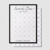 Save the Date Schwarz-Weiß-Hochzeit Pergament Einladungen (Versetzt (Einladung))