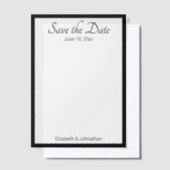 Save the Date Schwarz-Weiß-Hochzeit Pergament Einladungen (Versetzt)