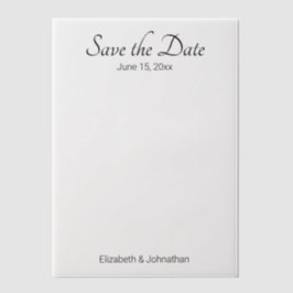 Save the Date Schwarz-Weiß-Hochzeit Pergament Einladungen