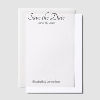 Save the Date Schwarz-Weiß-Hochzeit Pergament Einladungen