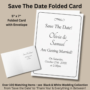 Save The Date - Schwarz & Weiß mit unendlichem Scr Karte