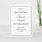 Save The Date - Schwarz & Weiß mit unendlichem Scr Karte (Vorderseite)