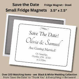 Save The Date - Schwarz & Weiß mit Unendlichem Scr Magnet