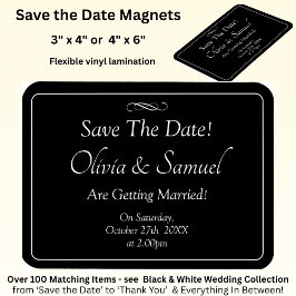 Save The Date - Schwarz & Weiß mit unendlichem Scr Magnet