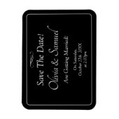 Save The Date - Schwarz & Weiß mit unendlichem Scr Magnet (Vertikal)