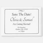 Save The Date - Schwarz & Weiß mit Unendlichem Scr Magnet (Vorderseite)