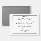 Save The Date - Schwarz & Weiß mit Unendlichem Scr Magnet (Vorderseite/Rückseite)