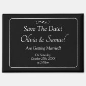 Save The Date - Schwarz & Weiß mit Unendlichem Scr Magnet (Vorderseite)