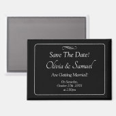 Save The Date - Schwarz & Weiß mit Unendlichem Scr Magnet (Vorderseite/Rückseite)