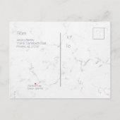 Save the Date, Schwarz-Weiß-Monogramm, DIY Ankündigungspostkarte (Rückseite)