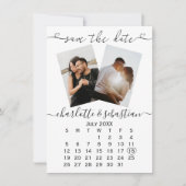 Save the Date Schwarz-weiße Hochzeit Personalisier (Vorderseite)