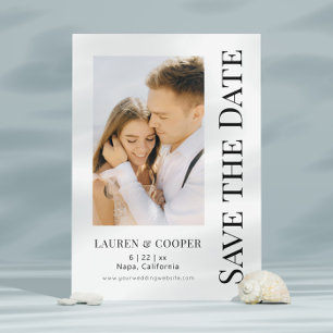 Save the Date Schwarz-weiße moderne Hochzeit