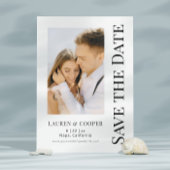 Save the Date Schwarz-weiße moderne Hochzeit