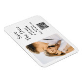 Save the Date Schwarz-weiße moderne Hochzeit Magnet (Rechte Seite)