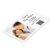 Save the Date Schwarz-weiße moderne Hochzeit Magnet (Linke Seite)