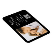 Save the Date Schwarz-weiße moderne Hochzeit Magnet (Rechte Seite)