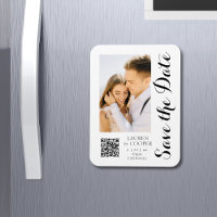 Save the Date Schwarz-weiße moderne Hochzeit
