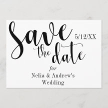 "Save the Date" Schwarze Typografie Moderner Schri
