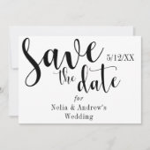 "Save the Date" Schwarze Typografie Moderner Schri Save The Date (Vorderseite)