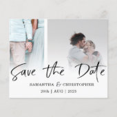 Save the Date Schwarzweißfoto-Vorlage (Vorderseite)