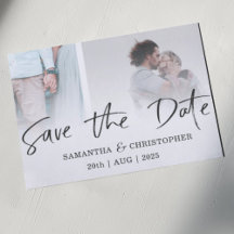 Save the Date Schwarzweißfoto-Vorlage