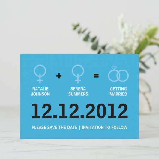 Save the Date schwule Ehe (Stehend Vorderseite)