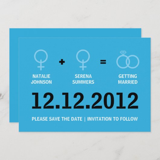 Save the Date schwule Ehe (Vorne/Hinten)