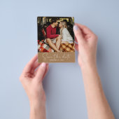 Save the Date Script Gold Caramel Flyer (Gruppe)