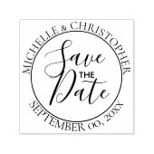 Save the Date Script Hochzeitsrunde minimalistisch Permastempel (Design)