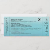 Save the Date Script Tropical Beach Boarding Pass (Rückseite)