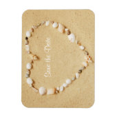 Save the Date Seashell Heart Flexible Magnet (Vertikal)