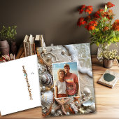 Save the Date Seashells Pearls Starfish Beach Postkarte