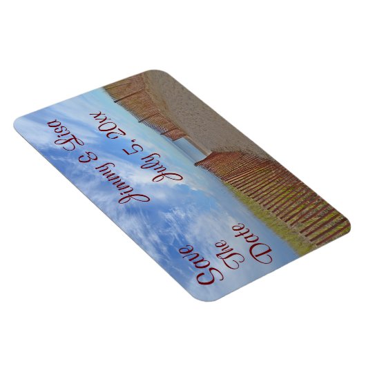 Save the Date Seashore Theme Magnet (Rechte Seite)