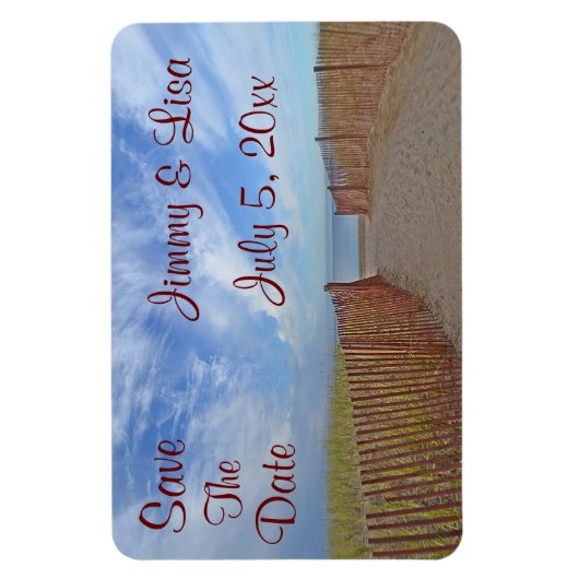 Save the Date Seashore Theme Magnet (Vertikal)