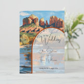 Save the Date - Sedona Rock Kathedrale Einladung (Stehend Vorderseite)