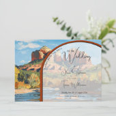 Save the Date - Sedona Rock Kathedrale Einladung (Stehend Vorderseite)