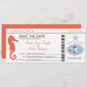 Save the Date Seepferd- und Starfish Boarding Pass (Vorne/Hinten)