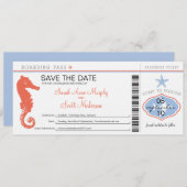 Save the Date Seepferd- und Starfish Boarding Pass (Vorne/Hinten)
