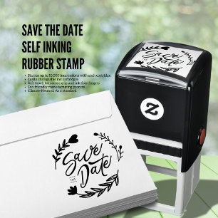 Save the Date selbstfarbige Briefmarke aus Kautsch Permastempel