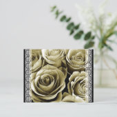 Save the Date SEPIA-Rose nach Postkarte (Stehend Vorderseite)