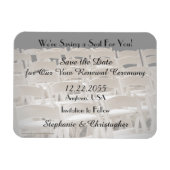 Save the Date Sepia Vow Renewal Chairs Magnet (Horizontal)
