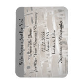 Save the Date Sepia Vow Renewal Chairs Magnet (Vertikal)